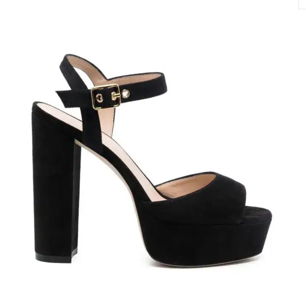 Stuart Weitzman Ryder Black Platform Sandal